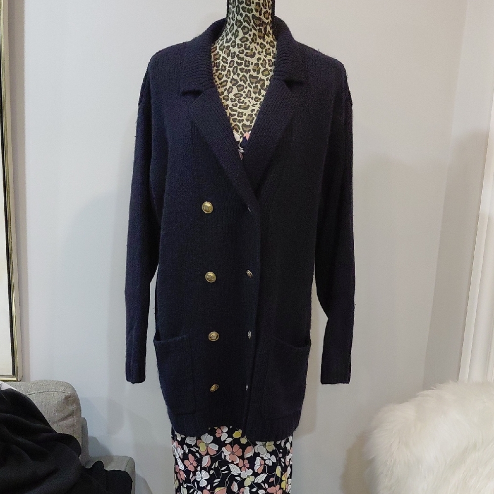 Ralph Lauren Navy Knit Sweater with Tag